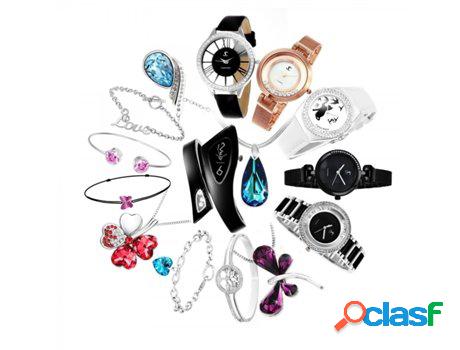 Juego de Joyas SC_CRYSTAL Mujer (Latón - Plateado)