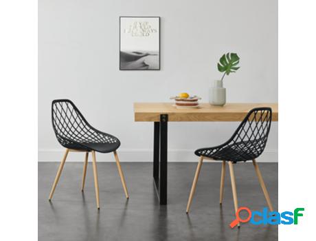 Juego de Sillas de Comedor [EN.CASA] Warschau Negro