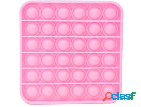 Juguete antiestrés INF Juguete Pop it Fidget cuadrado Rosa