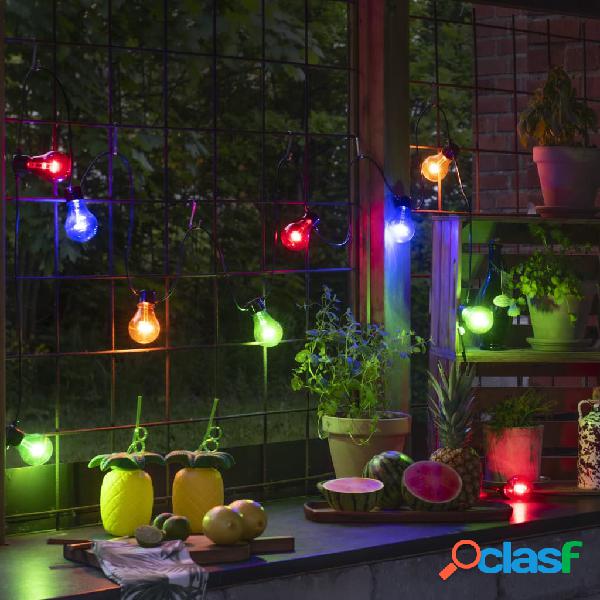 KONSTSMIDE Luces de fiesta con 10 lámparas multicolor