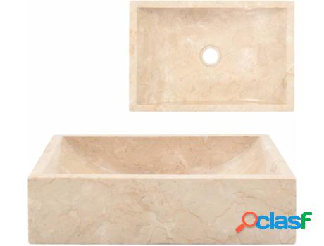 Lavabo VIDAXL Mármol (Beis - 45x30x12 cm)