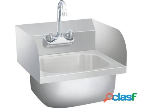 Lavamanos Profesional VIDAXL con Grifo (Acero Inoxidable -