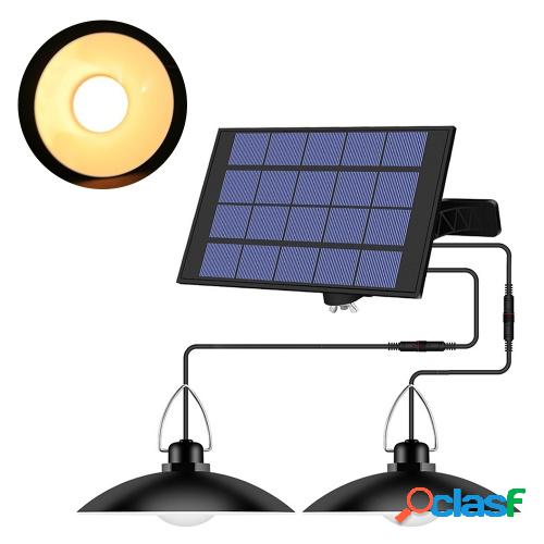 Lámpara colgante de energía solar con panel ajustable