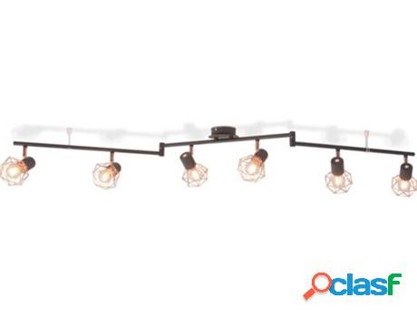 Lámpara de Techo VIDAXL 6 Focos LED Multidireccionales (240