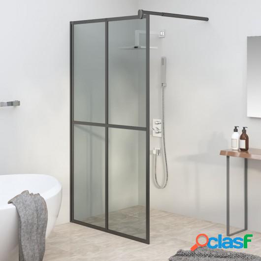 Mampara de ducha accesible vidrio templado oscuro 100x195 cm