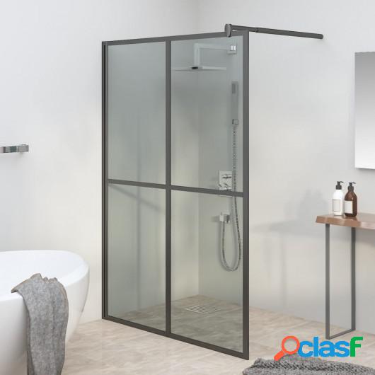 Mampara de ducha accesible vidrio templado oscuro 140x195 cm