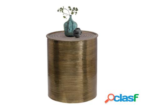 Mesa Auxiliar Hammerschlag Rovaniemi Redonda 40X50 cm Dorada