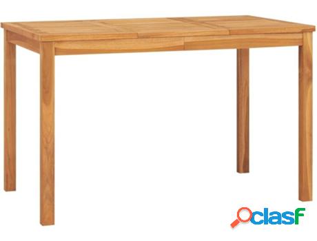 Mesa de Cenar Exterior VIDAXL (Marrón - Tejido - 120x70x77