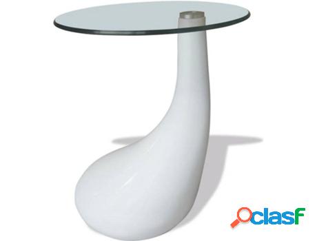 Mesa de Centro VIDAXL (Blanco - Fibra de Vidrio - 42 x 55