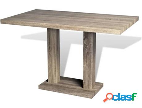 Mesa de Comedor VIDAXL (Marrón - Madera - 117 x 67 x 75 cm)