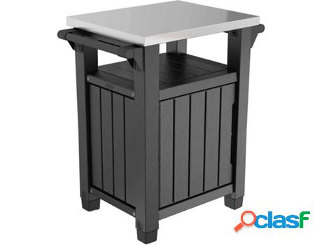 Mesa de Jardín KETER (Gris - Polipropileno - 70x54x90 cm)