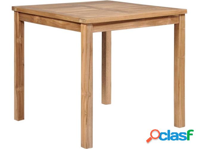 Mesa de jardín VIDAXL madera teca maciza (80x80x77 cm)