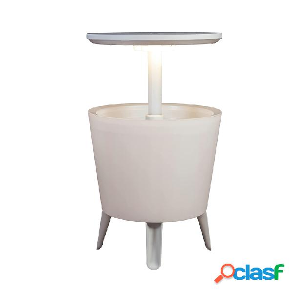Mesa nevera keter cool bar iluminada blanco