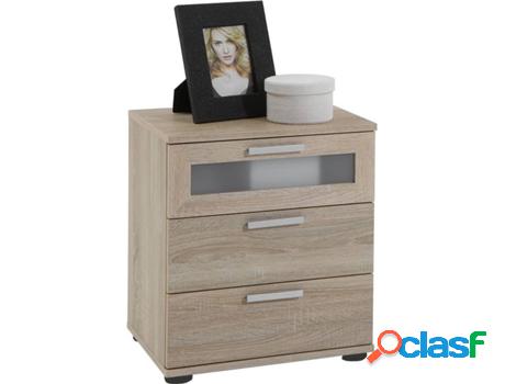 Mesita de Noche FMD (Beige - Madera Aglomerada - 45x38x53