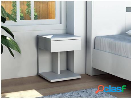 Mesita de Noche VENTE UNIQUE Borla (Blanco - Madera -