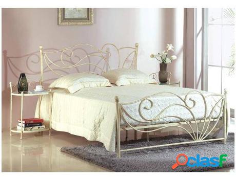 Mesita de Noche VENTE UNIQUE Imperatrice (Blanco - Vidrio,