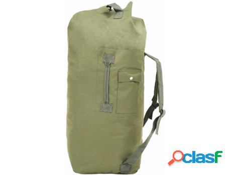 Mochila VIDAXL Bolso de lona estilo militar (85 L - Verde -