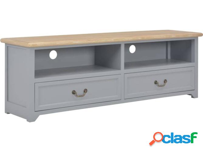 Mueble de TV ART PLANET (120x40x30cm - Madera Maciza - Gris)