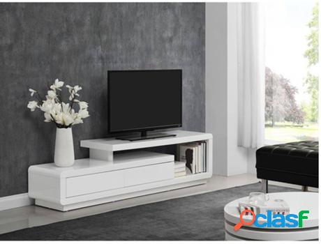 Mueble de TV VENTE UNIQUE (Blanco - Madera - 45x170x40 cm)
