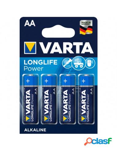PILA ALCALINA VARTA LONGLIFE POWER TIPO AA LR6 PACK 4