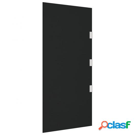 Panel lateral dosel de puerta vidrio templado negro 50x100