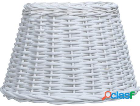 Pantalla para Lámparas VIDAXL Mimbre - 38 x 23 cm (Blanco -