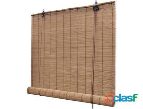 Persiana Enrollable de Bambú VIDAXL Marrón (150 x 160 cm)