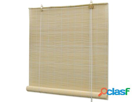 Persianas Enrollables de Bambú Natural VIDAXL Beis (80 x