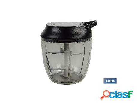 Picadora manual, tapa y accesorio batidor 900 ml