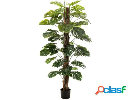 Planta Artificial EMERALD Monstera (Verde - 28x15 cm)