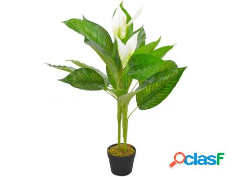 Planta Artificial VIDAXL Anthurium (Blanco - 9 cm)