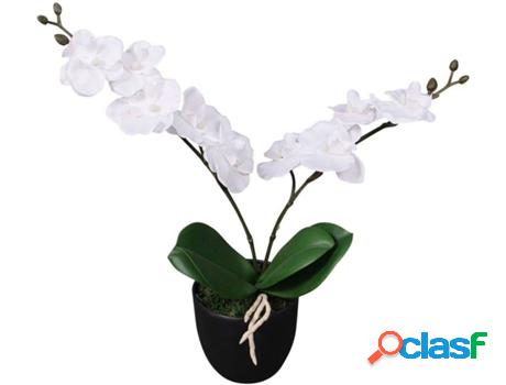 Planta Artificial VIDAXL Orquídea (Blanco - 3 cm)