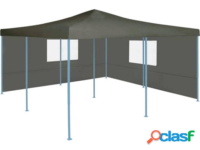 Pérgola VIDAXL 2 Paredes Gris (5 x 5 m)