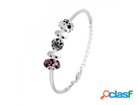 Pulseras SC_CRYSTAL Mujer (Acero - Negro)