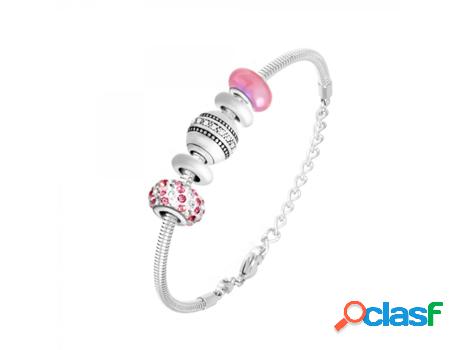 Pulseras SC_CRYSTAL Mujer (Acero - Rosa)