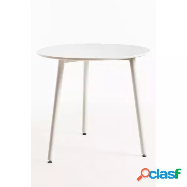 RegalosMiguel - Mesa Tabe 80 cm - Blanco