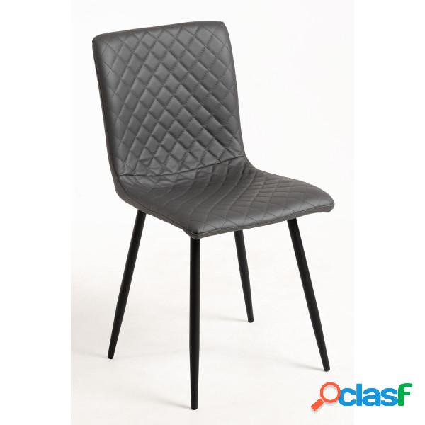 RegalosMiguel - Silla Rom Polipiel - Gris