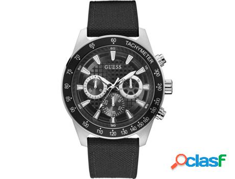 Reloj GUESS Hombre (Leathernylon - Negro)