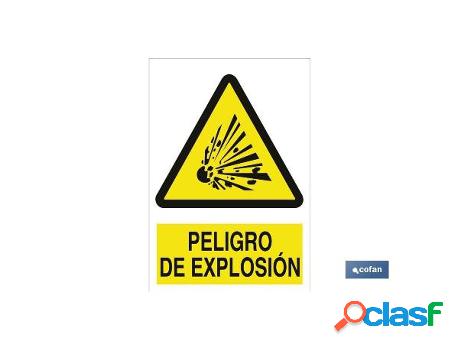 Señal adhesivo 148x105 mm. peligro de explosión