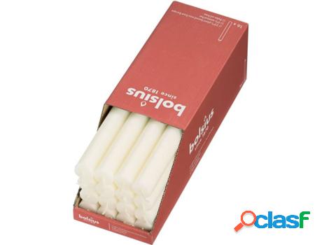 Set 16 Velas BOLSIUS Shine Perla Suave (Blanco - Duración: