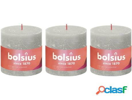 Set 3 Velas BOLSIUS Shine Arena (Gris - Duración: 62h)