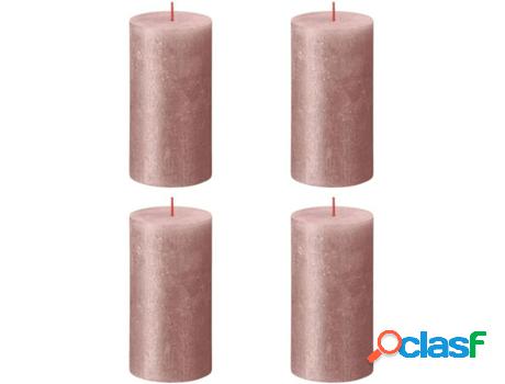 Set 4 velas BOLSIUS Shimmer (Rosa - Duración: 60h)