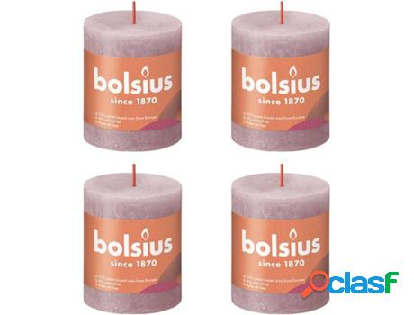 Set 6 Velas BOLSIUS Shine Ceniza (Rosa - Duración: 35h)