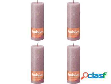 Set 6 Velas BOLSIUS Shine Ceniza (Rosa - Duración: 85h)