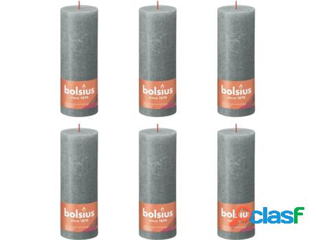 Set 6 Velas BOLSIUS Shine Eucalipto (Verde - Duración: 85h)