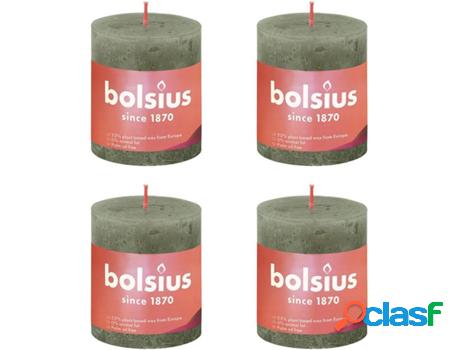 Set 6 Velas BOLSIUS Shine Oliva (Verde - Duración: 35h)