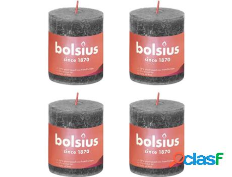 Set 6 Velas BOLSIUS Shine Tempestuoso (Gris - Duración: