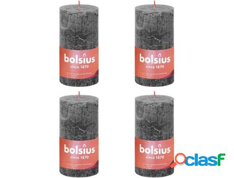 Set 6 Velas BOLSIUS Shine Tormentoso (Gris - Duración: 60h)