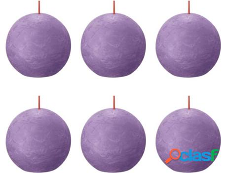 Set 6 Velas BOLSIUS Shine Vibrante (Morado - Duración: 25h)