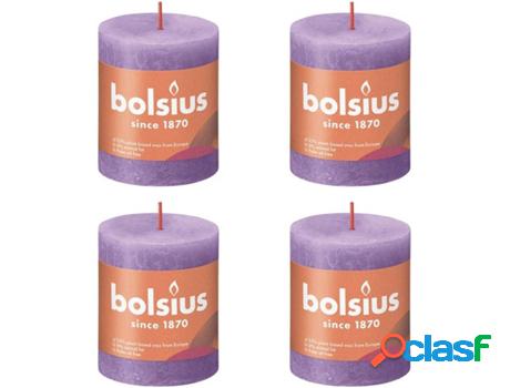 Set 6 Velas BOLSIUS Shine Vibrante (Morado - Duración: 35h)
